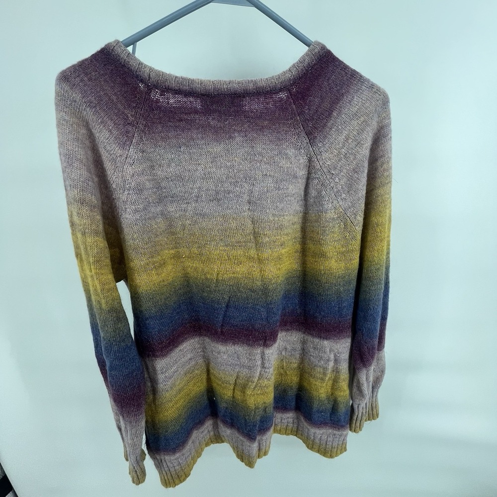 EXPRESS‎ Ombre Striped Crew Neck Raglan Sleeve Sweater XS